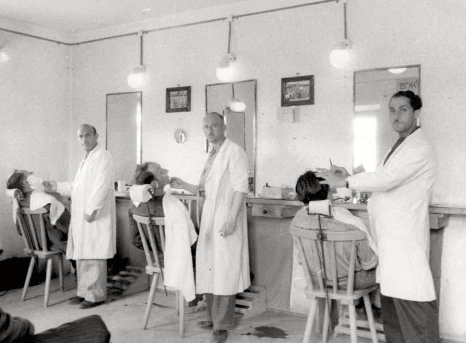 Hairdressing school in the DP camp – Feldafing, Germany, Postwar