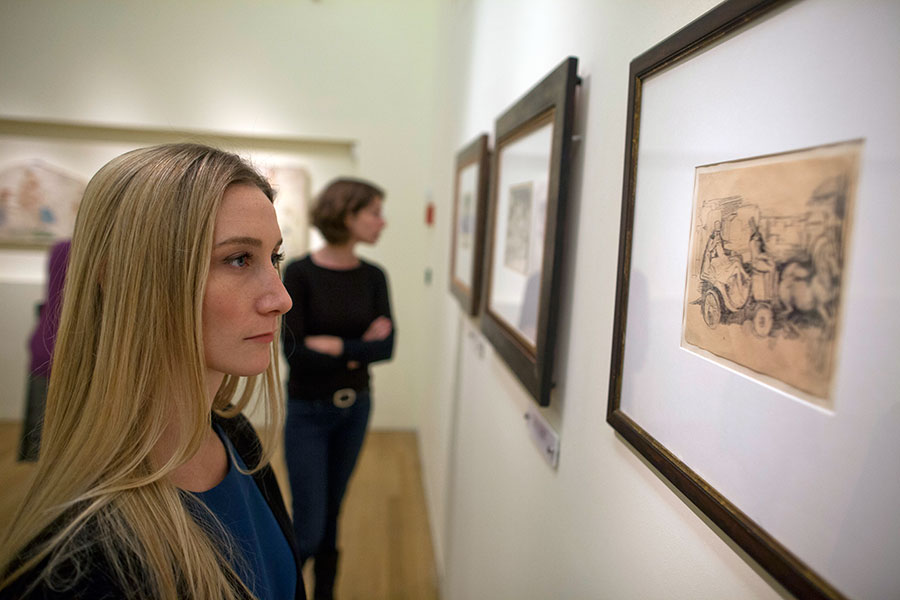 Artworks from the Holocaust period on display at Yad Vashem's Museum of Holocaust Art