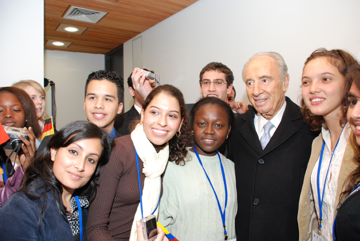 Delegates with President of the State of Israel Shimon Peres