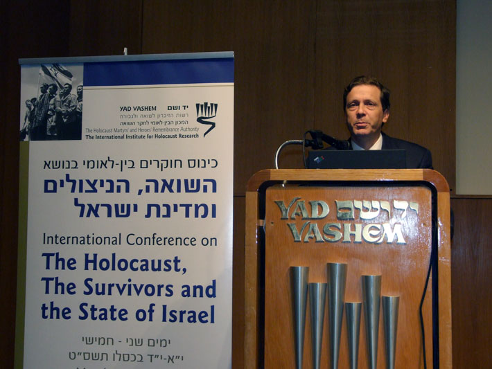 State of Israel Minister of Social Affairs and Services & Minister of the Jewish Diaspora, Society and the Fight Against Anti-Semitism Isaac Herzog addresses the conference