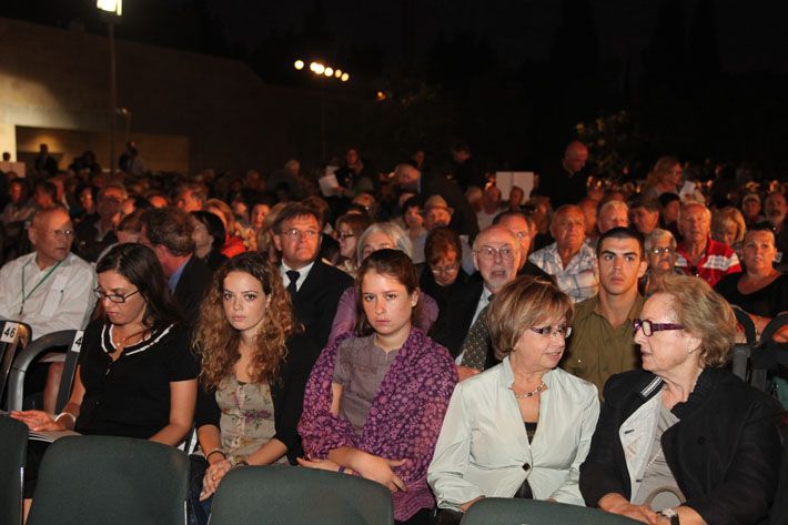 (first row) Family of the late Felix Zandman attend the concert