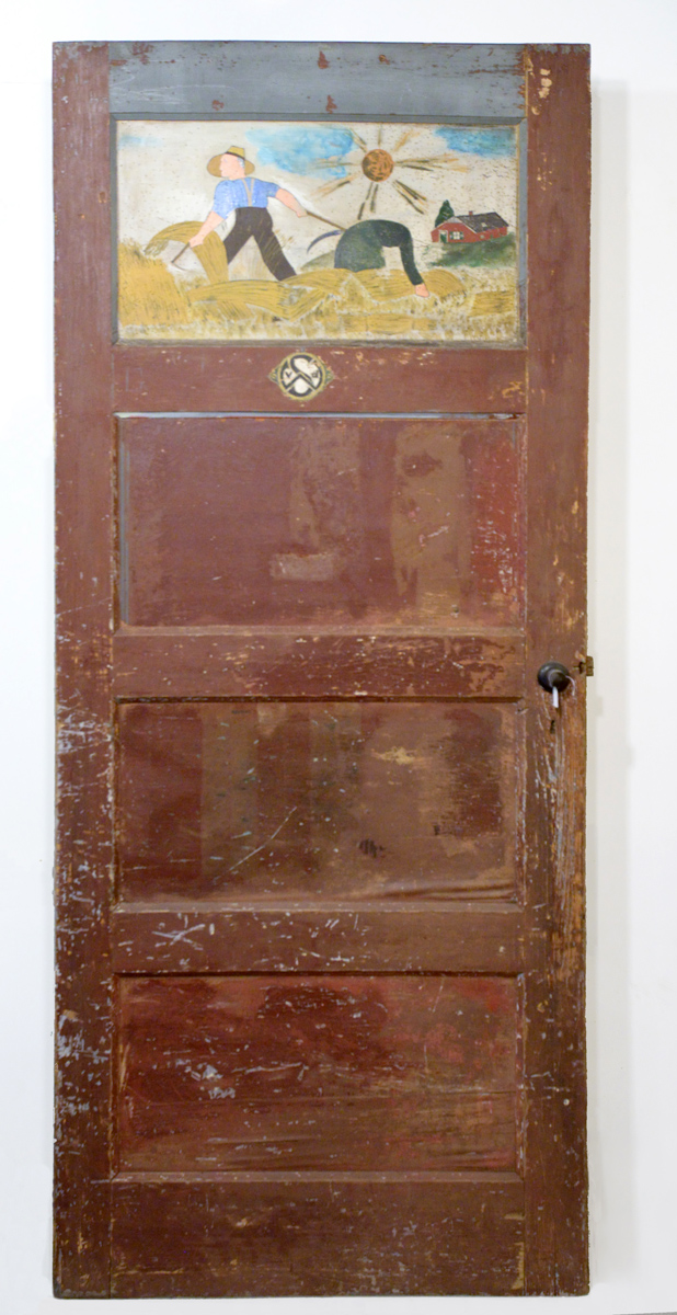 Door from the home of Righteous Among the Nations Willem and Gerritdina van der Sluis in the Netherlands, which Sallie Lindeman decorated while hiding in their home