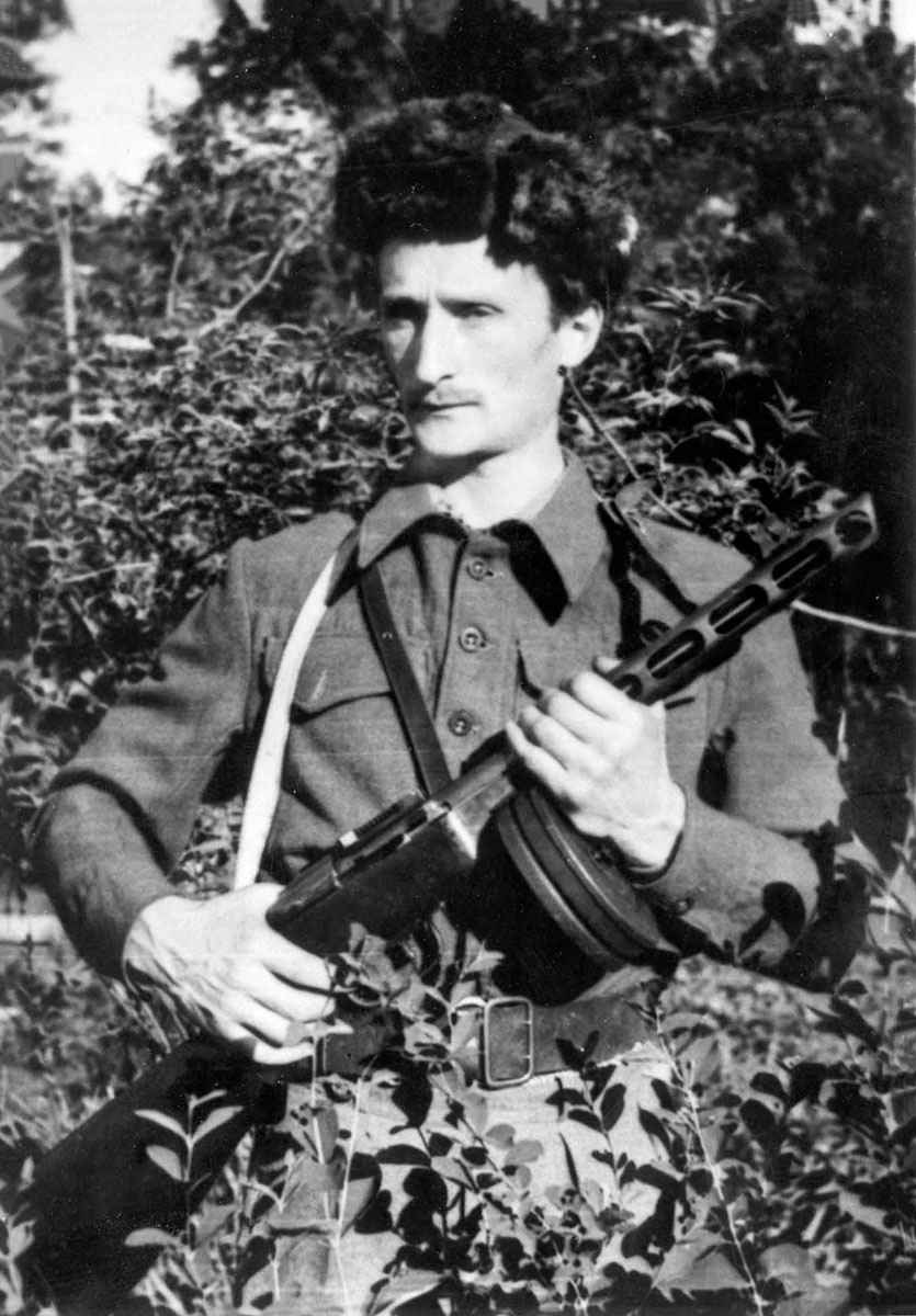 Alexander Bogen, an artist and partisan unit commander in the forests around Vilna, Lithuania. 