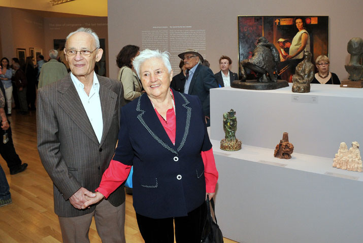 The opening of the exhibition “Virtues of Memory: Six Decades of Holocaust Survivors’ Creativity”