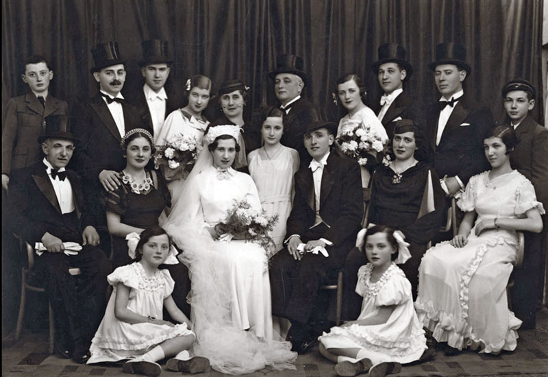חתונתם של משה רייכמן וסילביה מרקו. בוקרשט, 1936