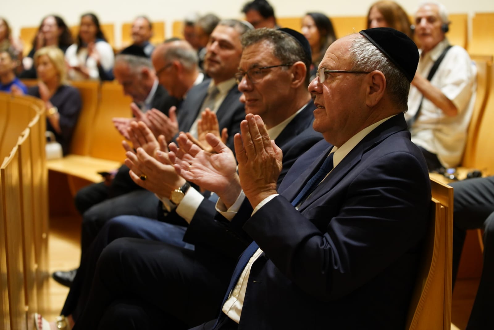 Dr. Albert Bourla attend a special performance of Ladino and Sephardic music in the Yad Vashem Synagogue 