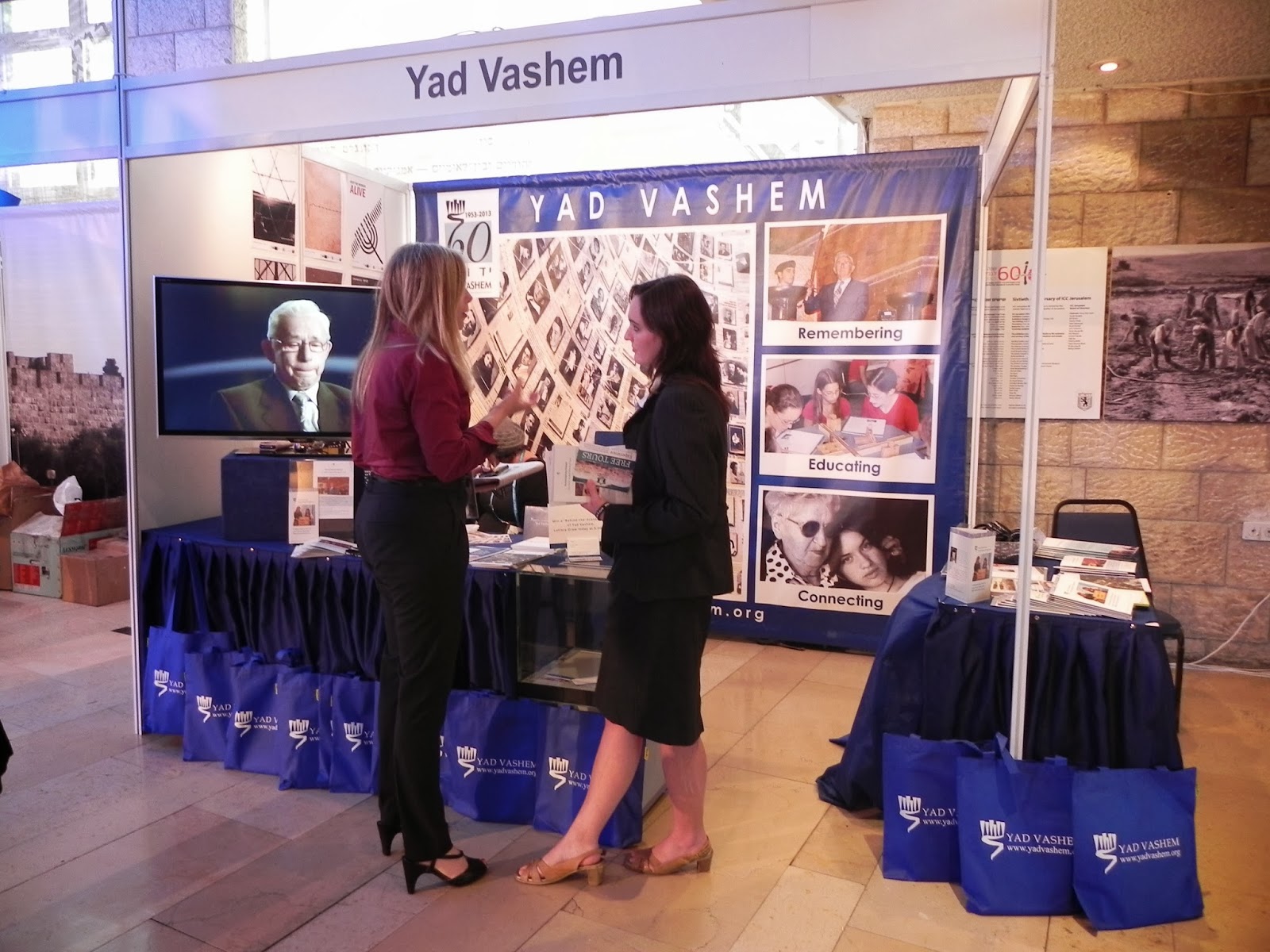 Yad Vashem's booth at the General Assembly of The Jewish Federations of North America