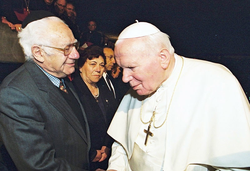 Pope John Paul II Greets Holocaust Survivors