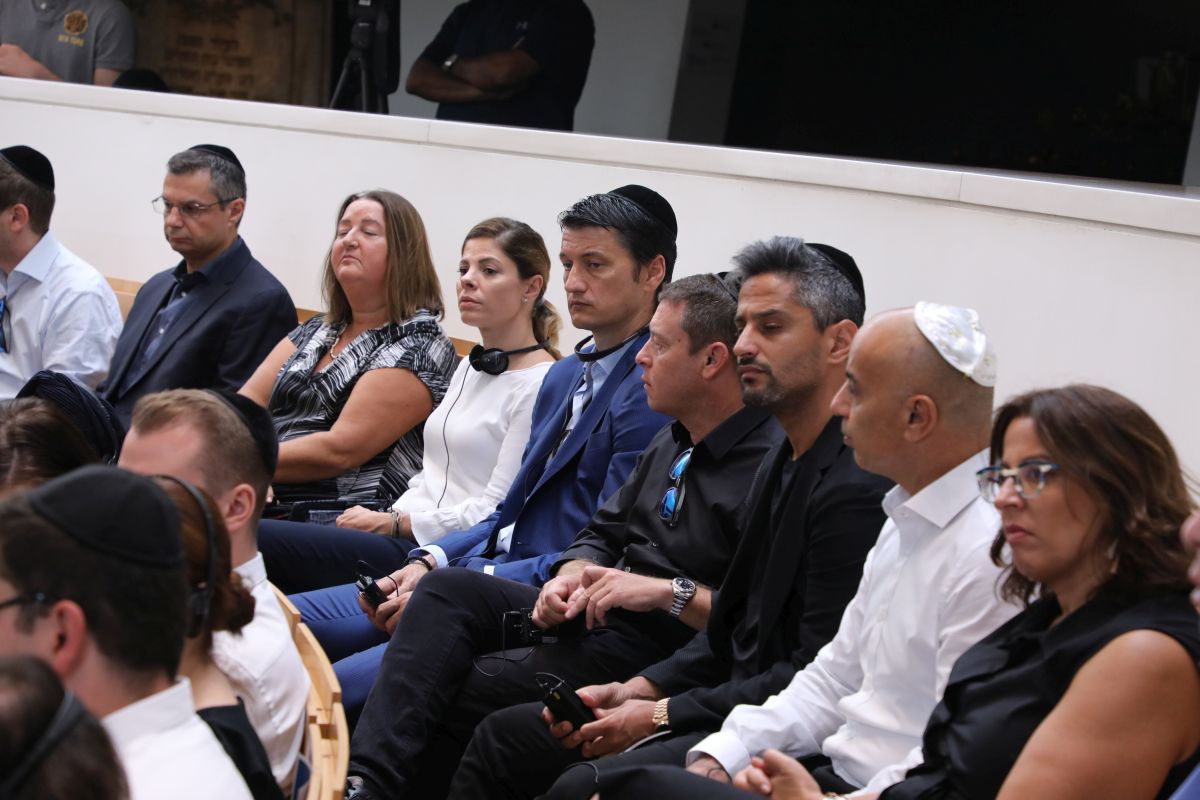 Members of the Macabbi Tel Aviv soccer team attended the memorial ceremony at Yad Vashem