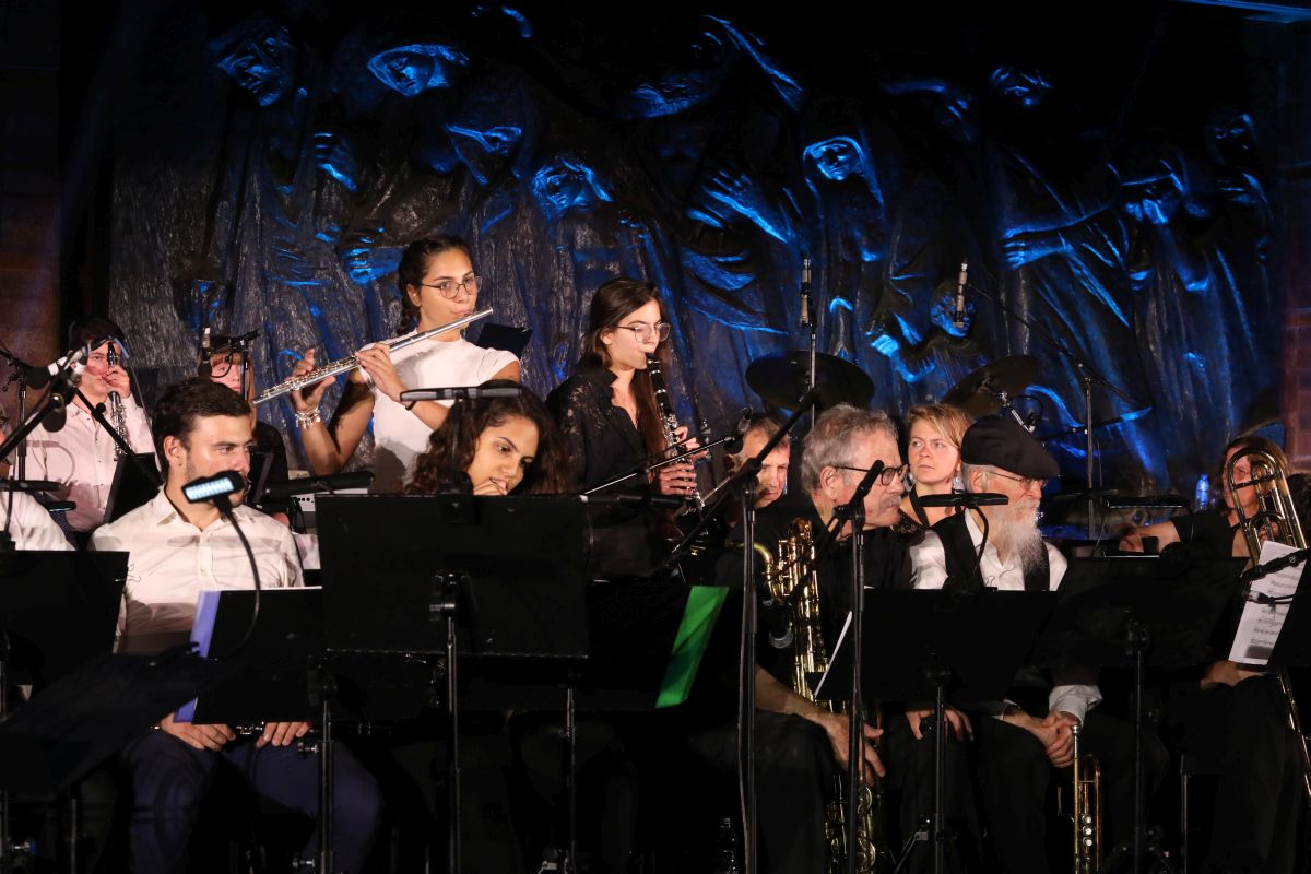 The "Mashiv Haruach" concert took place at the Warsaw Ghetto Square, Yad Vashem 
