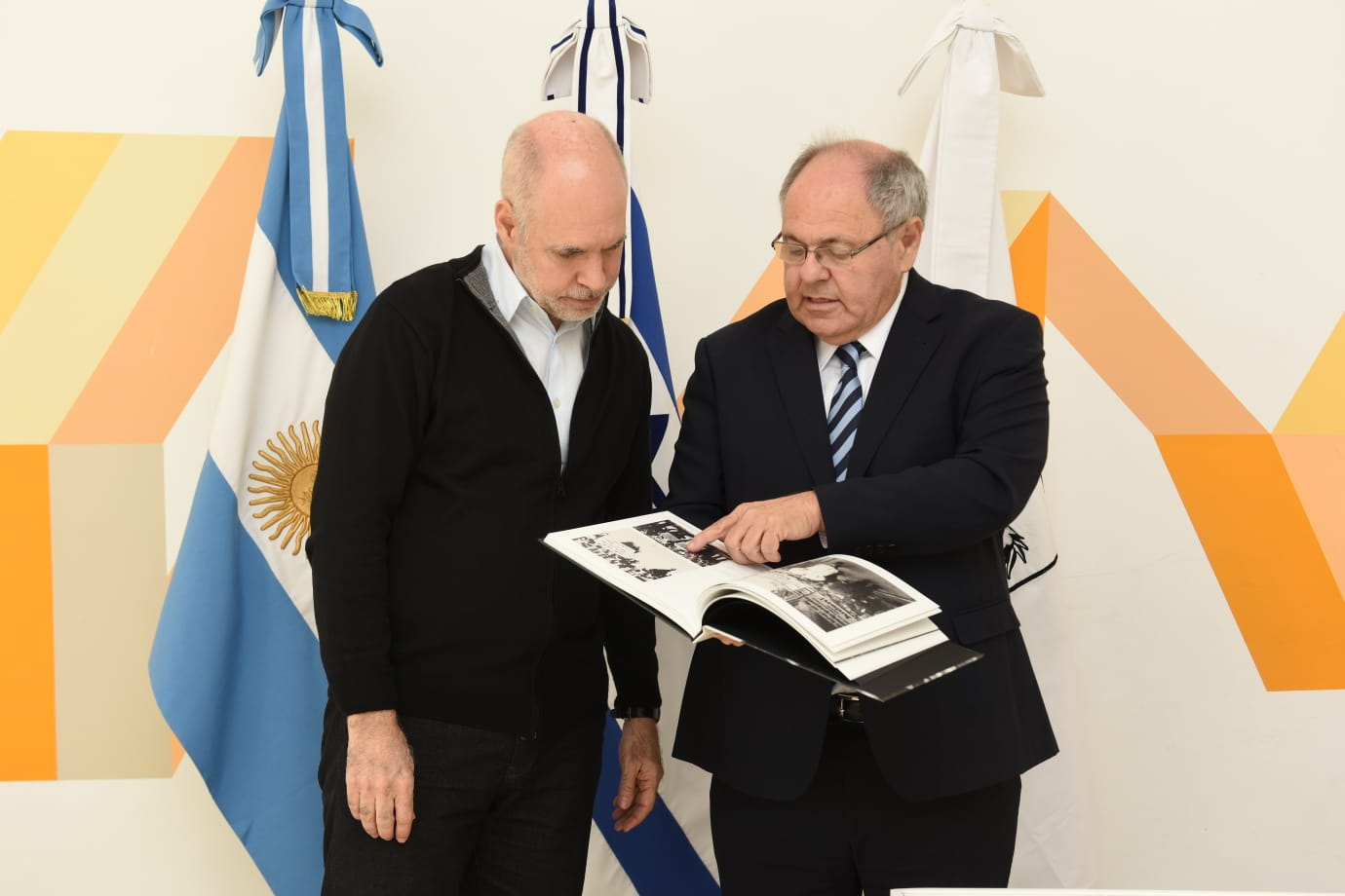 Dani Dayan con el Jefe de Gobierno de la Ciudad de Buenos Aires, Horacio Rodriguez Larreta