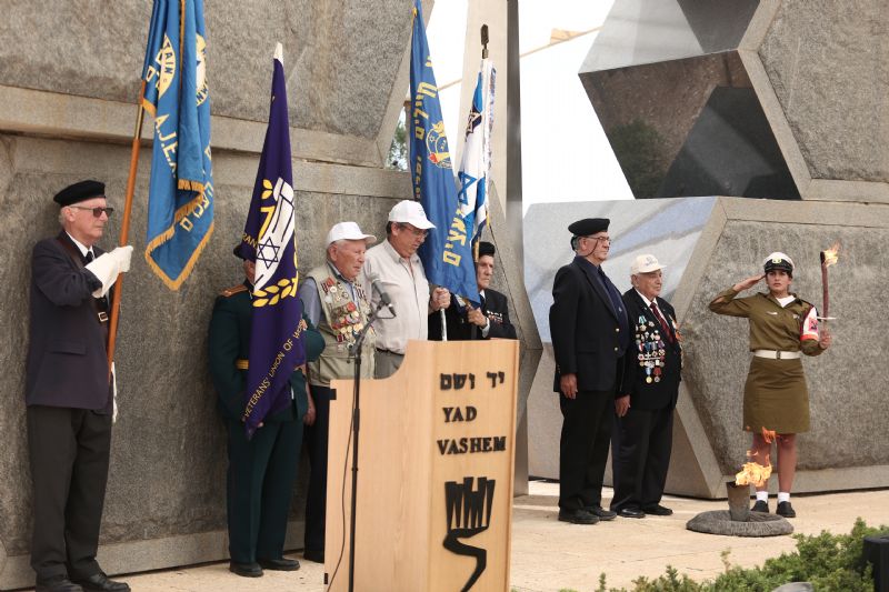 Jewish veterans of WWII who fought with the Allies, partisans and in the underground participated in the event