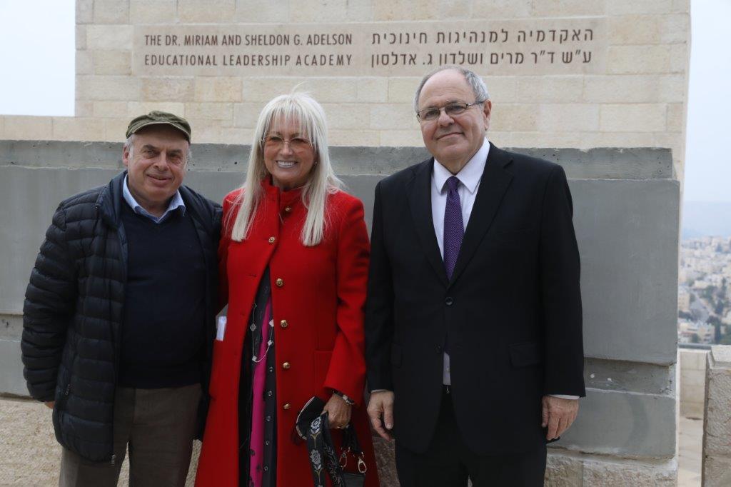 (L-R) Natan Sharanksy, Dr. Miriam Adelson and Yad Vashem Chairman Dani Dayan