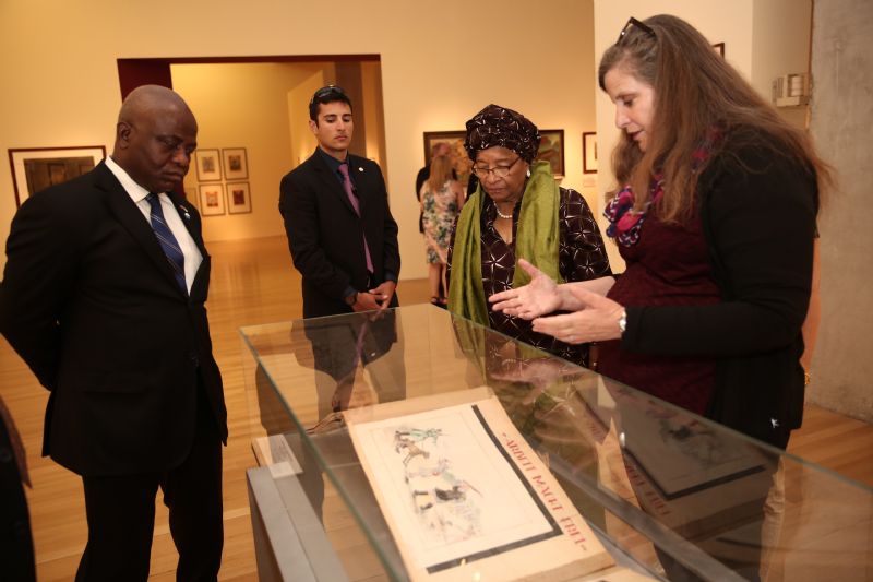 The delegation toured the Museum of Holocaust Art, which displays artworks created by Jews during and immediately following the crucible of the Holocaust