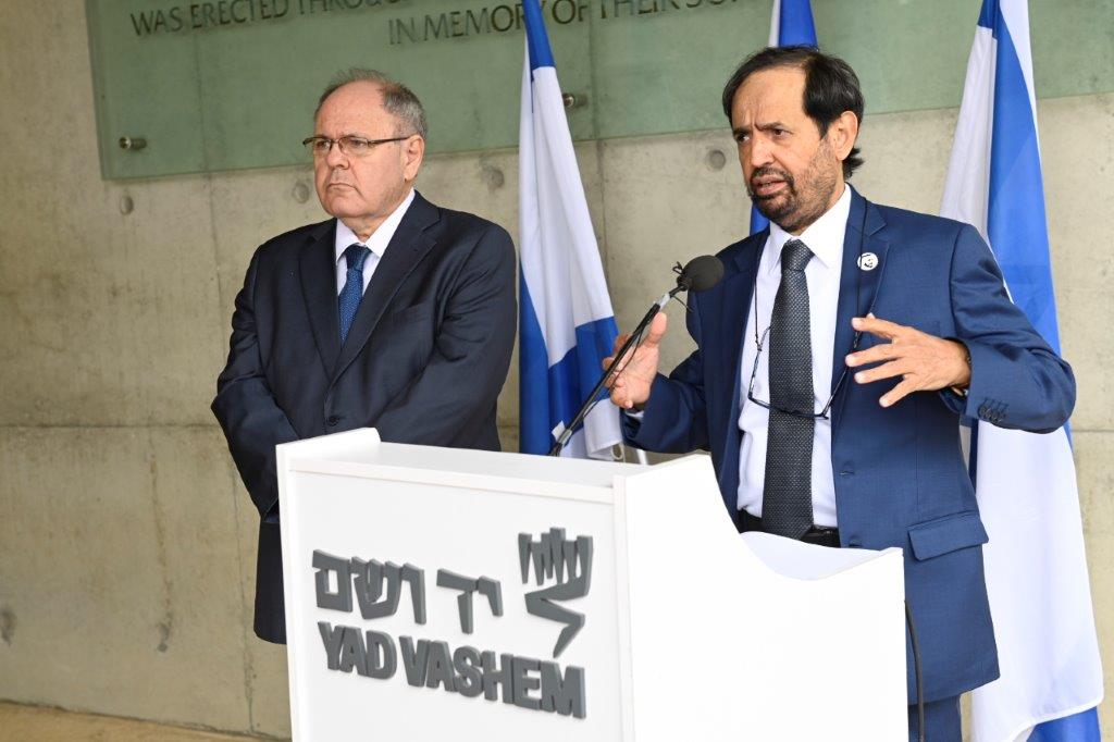 Yad Vashem Chairman Dani Dayan and Dr. Ali Rashid Al Nuaimi at Yad Vashem