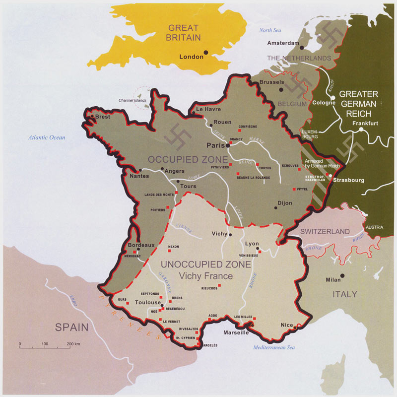 Vichy-Frankreich und das besetzte Frankreich