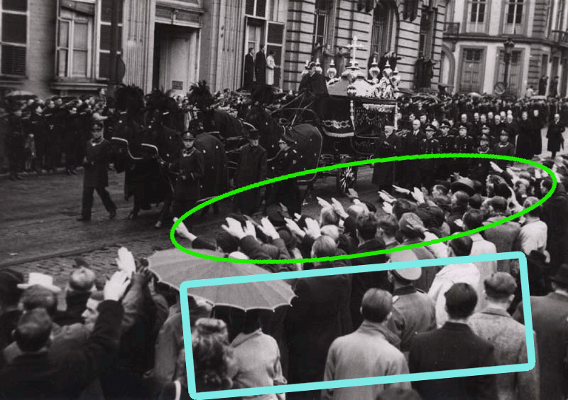 Брюссель, Бельгия, похороны Клерка – главы местной нацистской партии