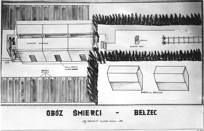 Схема лагеря Белжец