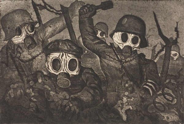 אוטו דיקס - פלוגות סער תחת מתקפת גז, 1924