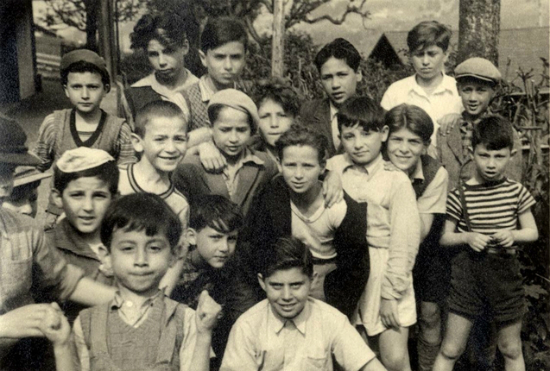 Children at an OSE children’s home after the war