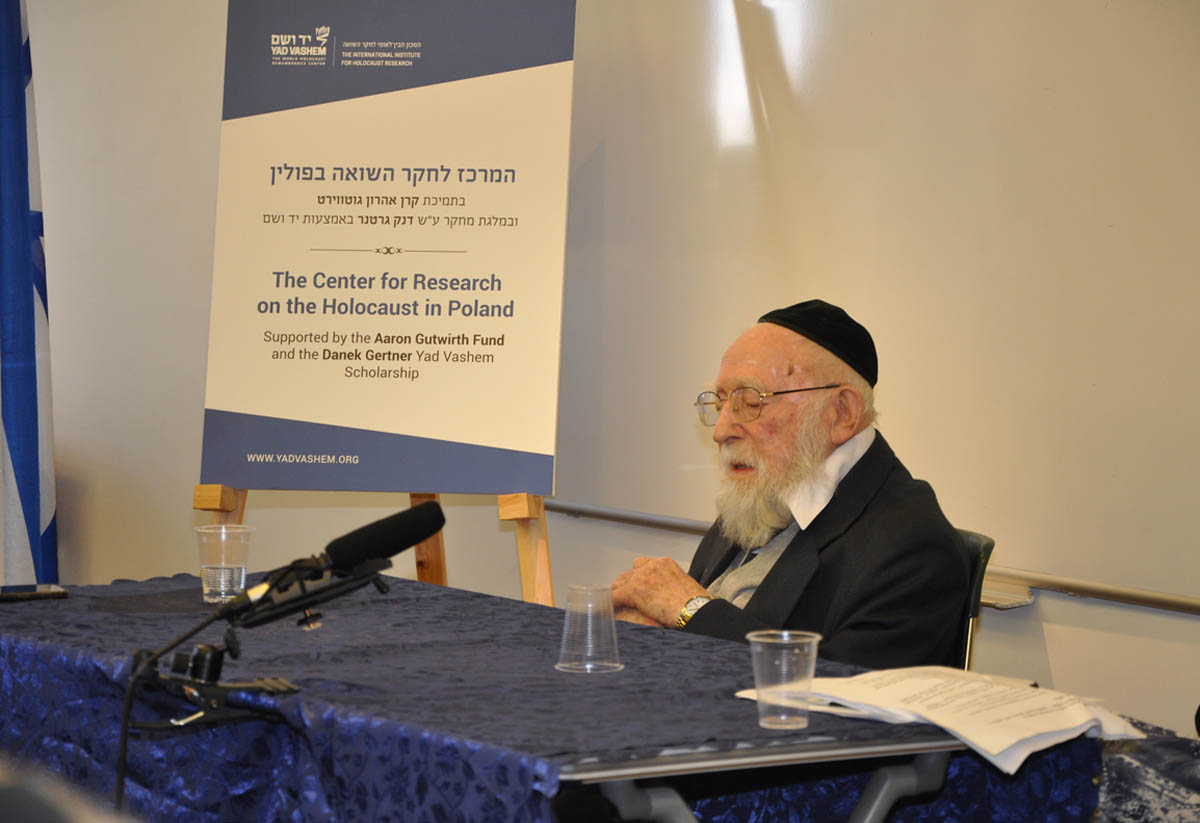 Giving Testimony as a Vocation. Holocaust Researchers Meet Rabbi Yehoshua Eibeshitz