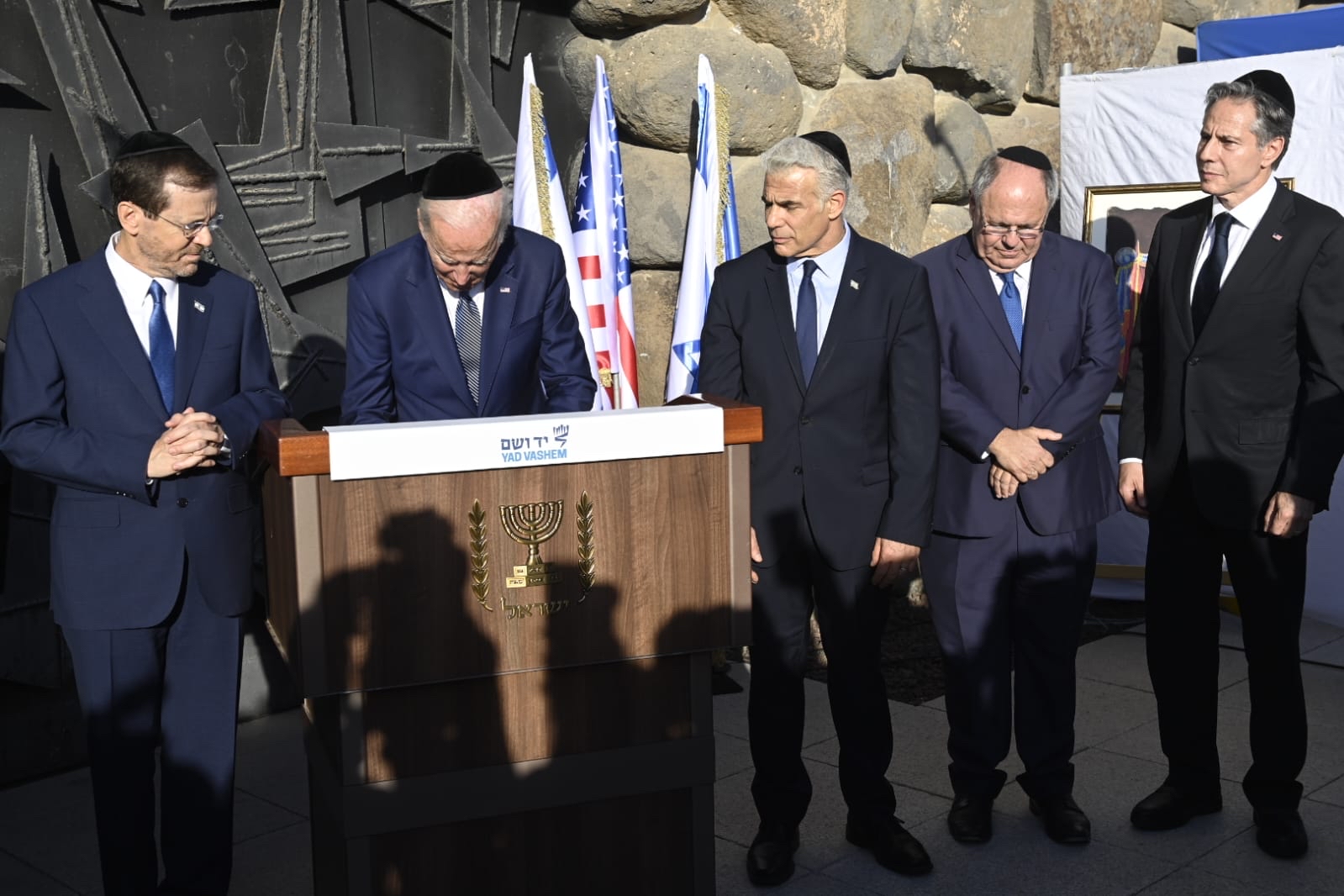 President Joe Biden signed the Yad Vashem Guest Book: "We must teach every successive generation that it can happen again."