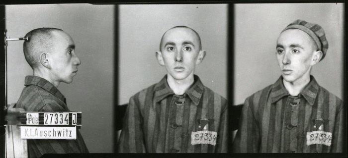 Mordechai Mann, brother of Goldie Mann. Auschwitz, 1942.