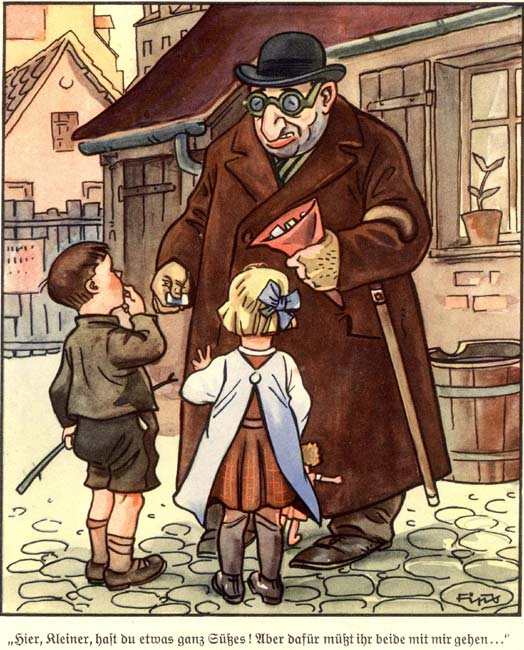Германия. Антисемитская карикатура из детской книги «Ядовитый гриб»