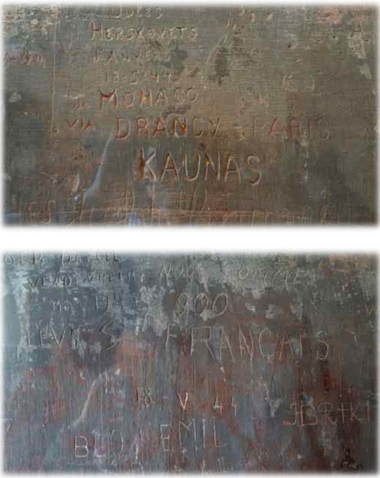 Надписи на стенах Девятого форта, Каунас, Литва, 1944 - оригинал