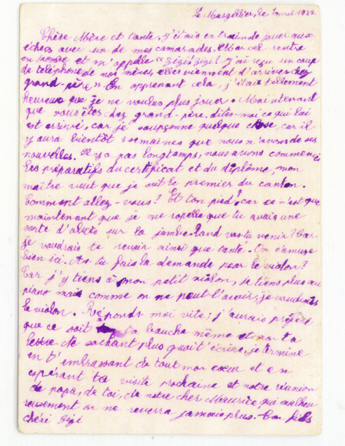 Letter from Israel to his mother, 1 April 1943