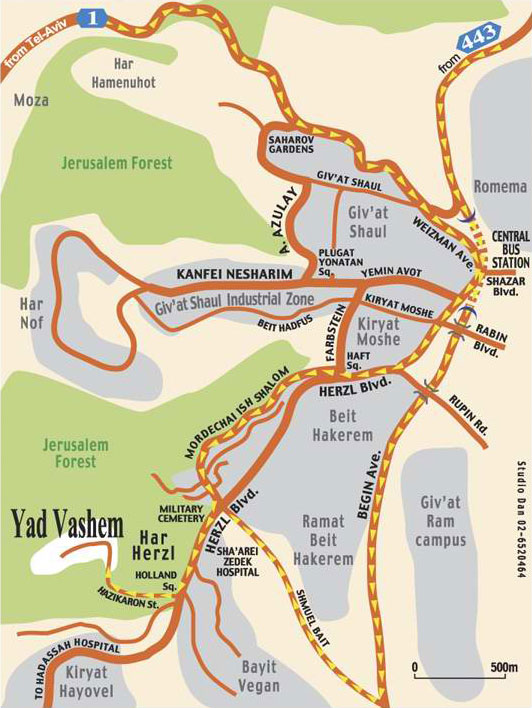 yad vashem holocaust museum map