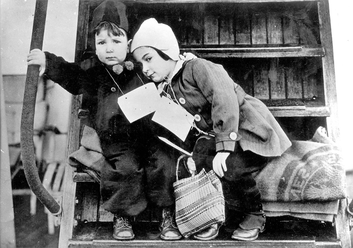 Kindertransport  children from Hamburg, Germany aboard the “Washington