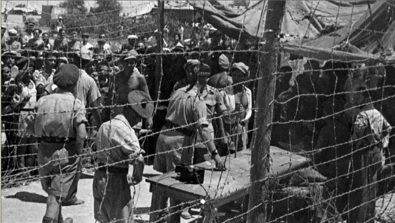Deportace ilegálních přistěhovalců do internačního tábora Kypr, 1947