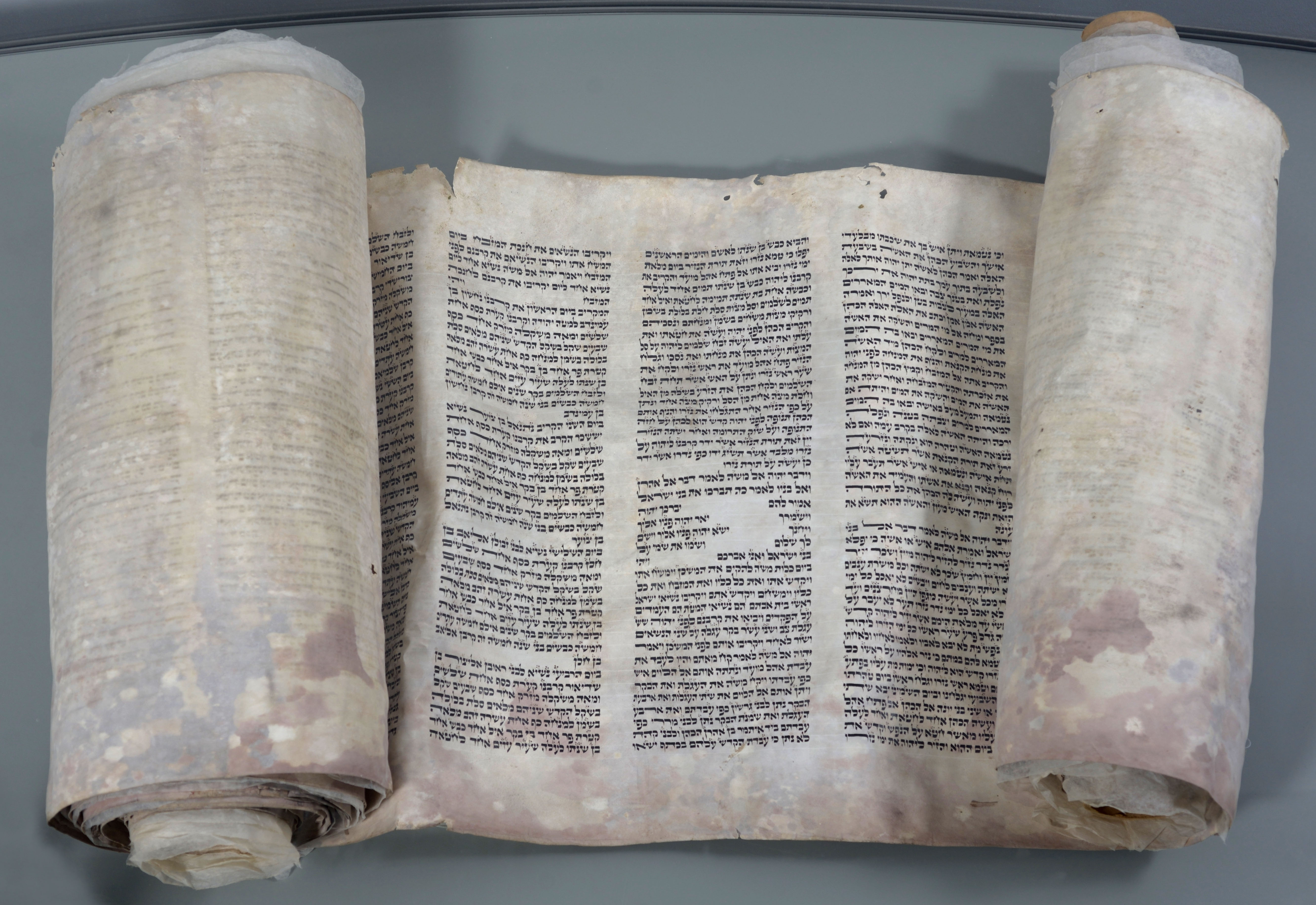 Torah Scroll Saved in the November (Kristallnacht) Pogrom in Leipzig