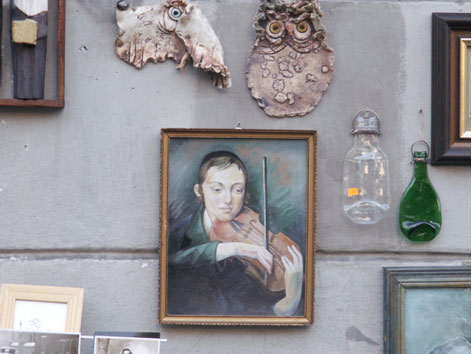מזכרות יהודיות למכירה ברובע היהודי, קאז'ימייז', קרקוב