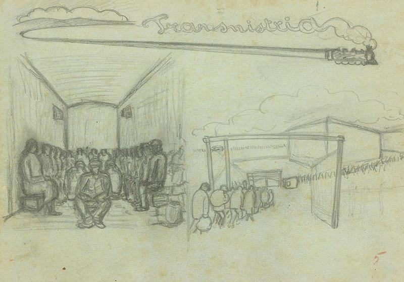 הרכבת בה נשלחו אסירים פוליטיים ממחנה טרגו-ז'יו למחנה ופניארקה שבטרנסניסטריה