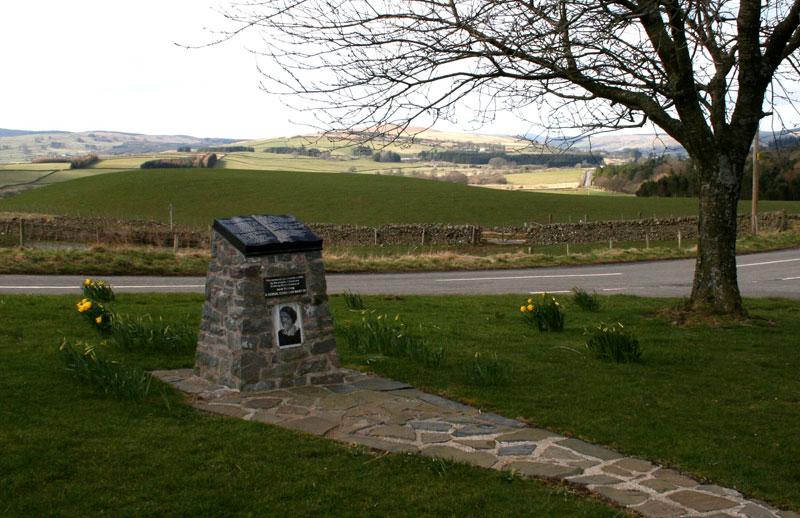 Memorial in honor of Jane Haining in her village in Scotland