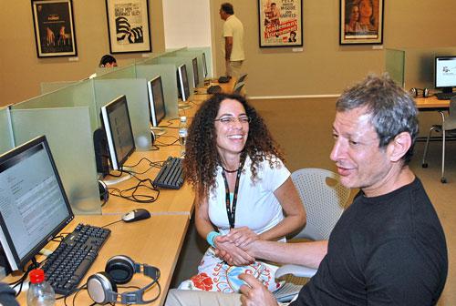 Actor Jeff Goldblum and Liat Benhabib, Director of the Visual Center