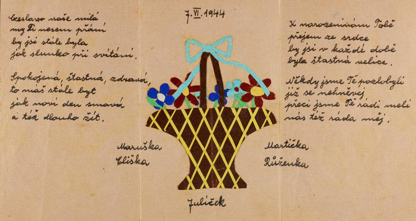 שיר ליום הולדתה ה-21 של ציפורה רימן, בשמה הבדוי צ'סלבה, שכתבו לה חבריה הפולנים בווינה, יוני 1944