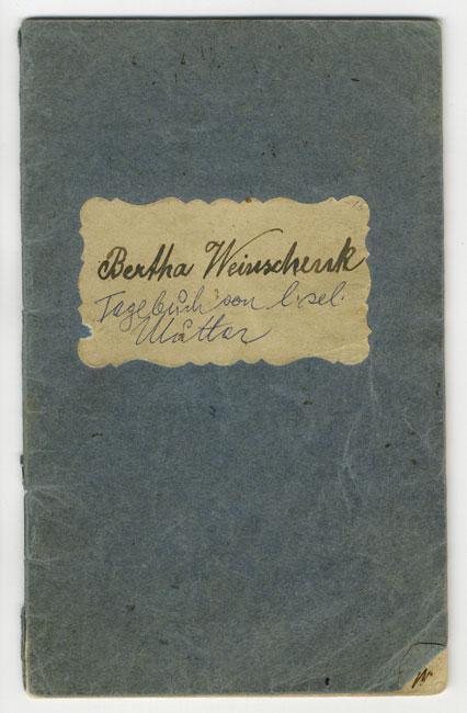 Diary that Bertha Weinschenk wrote in Switzerland recording her experiences in Theresienstadt