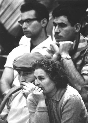 קהל בבית המשפט בעת משפטו של אייכמן, 1961