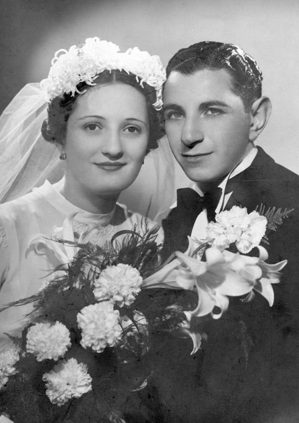 Photo de mariage de Bernard Chaimovitch et Chana-Père Kichneff, Paris, le 9 juin 1938