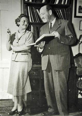 Georgette Fellner, who was saved by Vamos, with her brother Dr. Ferenc Fellner