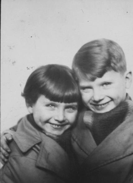 Brothers Menashe (right) and George Bader.  Köln, Germany, 1930s