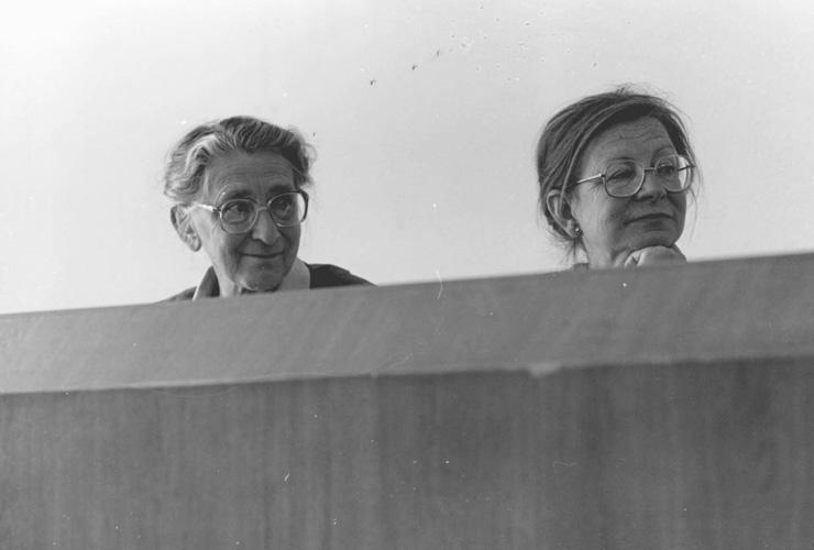 Henriette Voute and Gisela Wiberdink-Soehnlein at Yad Vashem