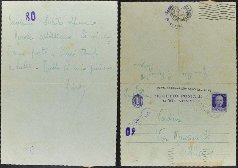 Carta que Anna arrojó desde el tren camino a Auschwitz junto con la petición: «¡Por favor, envía esta carta!»