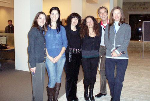 Filmmakers Malte Ludin and Iva Svarcová with the Visual Center staff