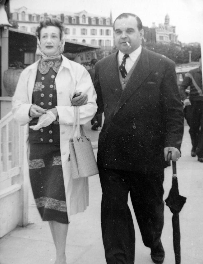 Frieda Schochat et son second mari Nicolas Taubira, années 1950