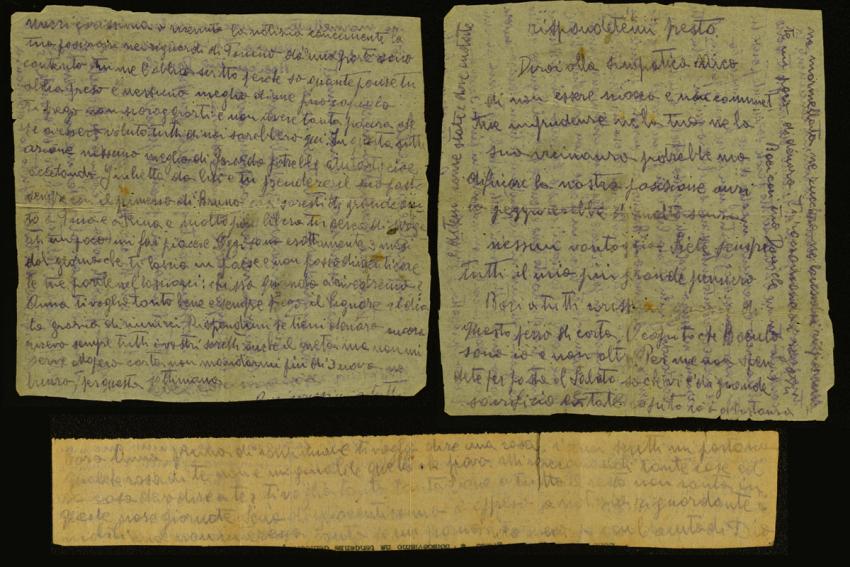 Notes and letters that Daniel Israel wrote in jail in Trieste, from February until late August 1944, before he was deported to Auschwitz. 