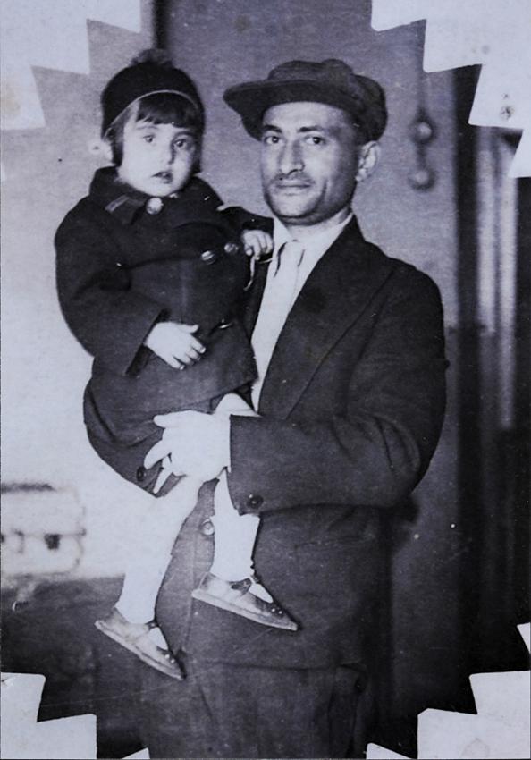 Gregory Altman and his daughter, Rita.  Kiev, 1938